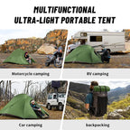 2 Person Ultralight Camping Tent with Skirt Amber