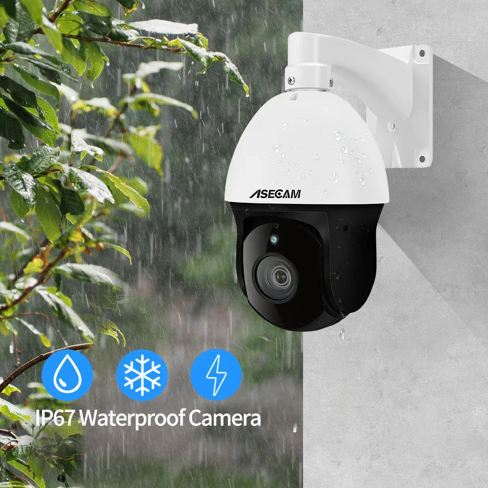 4K Outdoor PTZ Dome Camera with 30X Optical Zoom 8MP 4K Add 128G Card