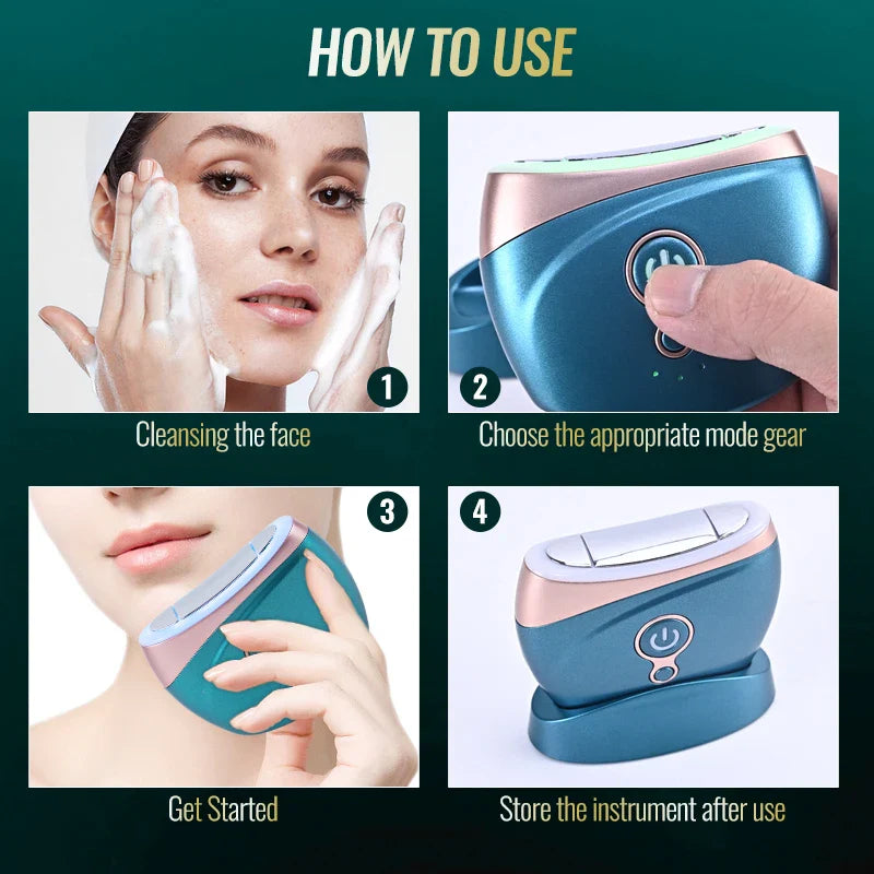 Hot & Cold EMS Face and Neck Massager for Skin Firmness