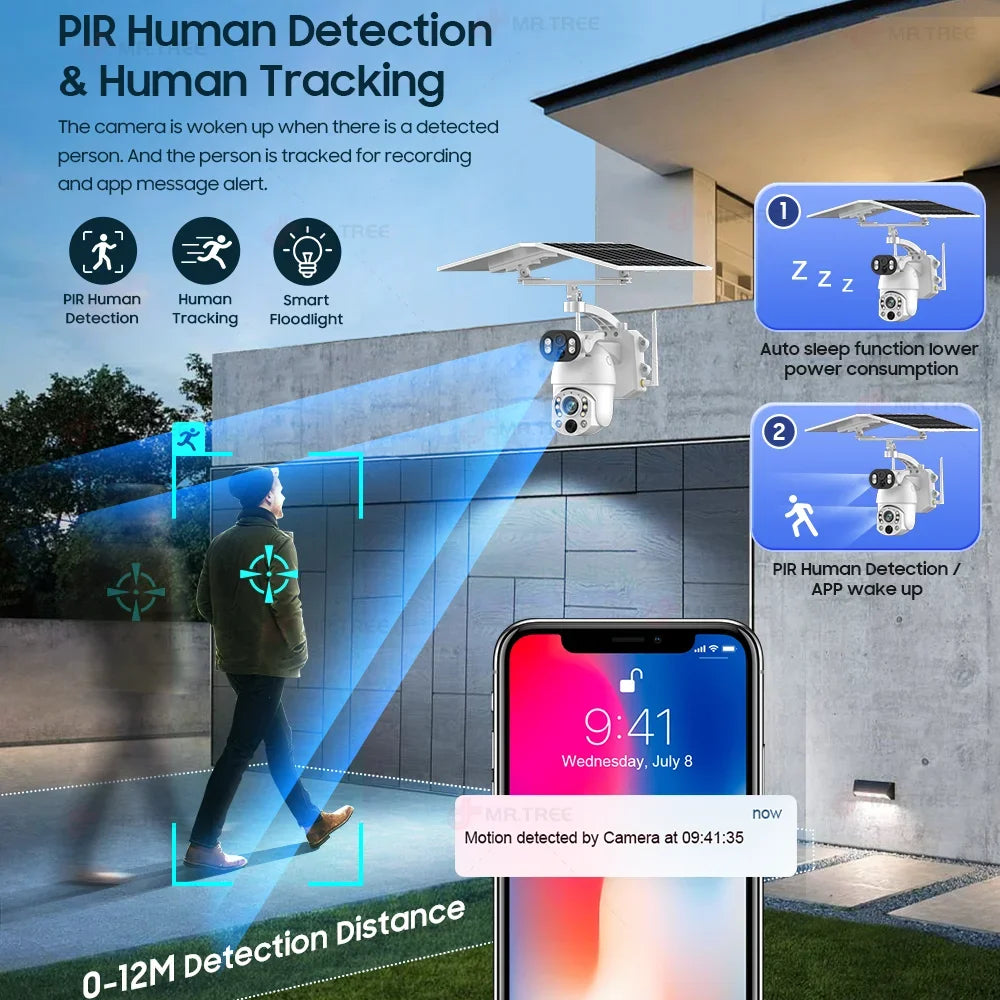10MP Smart WiFi Camera with Solar Power and PTZ