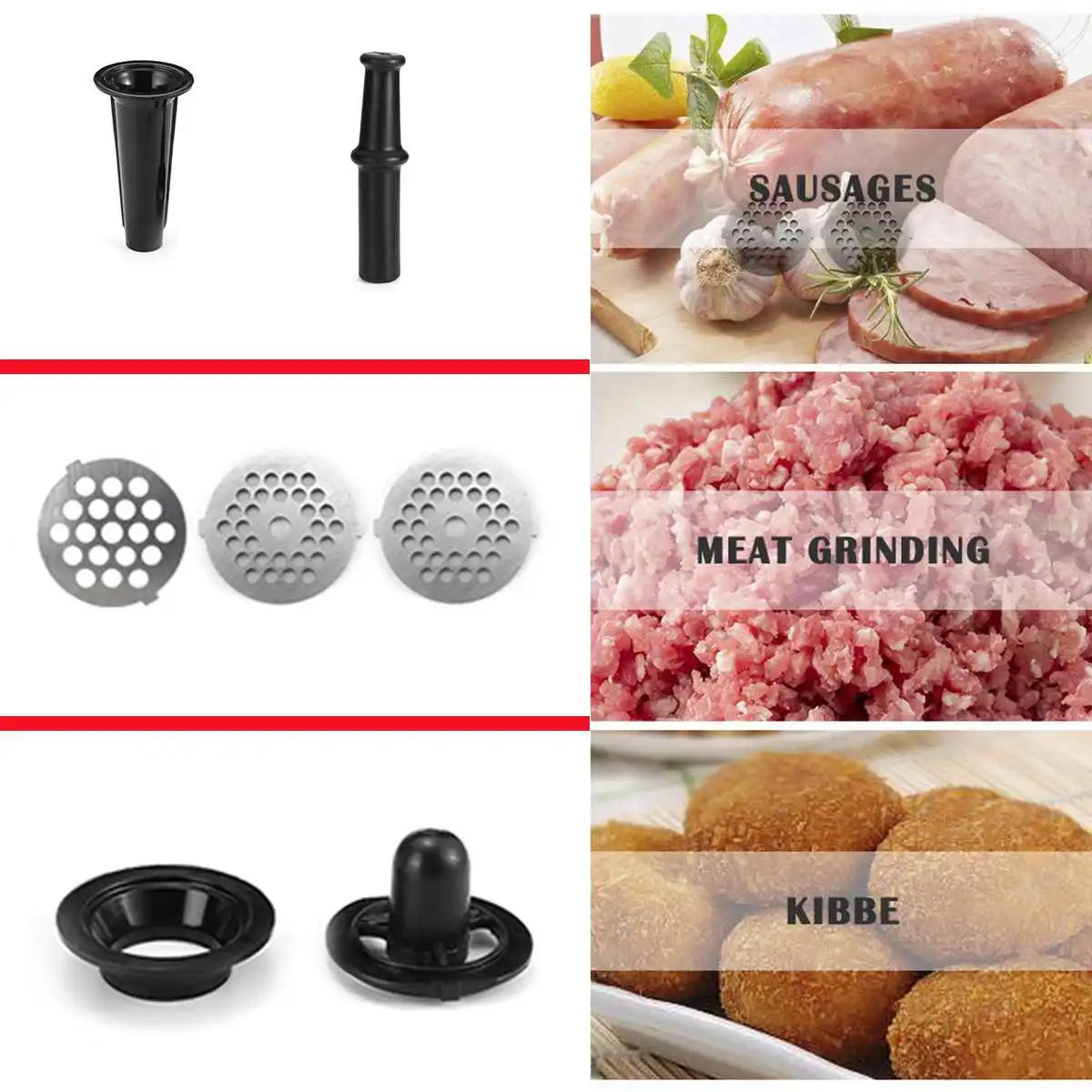 Powerful 500W Stainless Steel Electric Meat Grinder for Home Kitchen Use