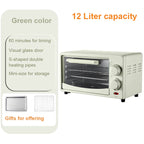 12L Compact Electric Oven for Toasting, Baking & Roasting – Light Green