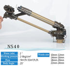 2" Long-Range Agricultural Sprinkler 360° Automatic Gear Drive, Heavy Duty Metal Rain Gun