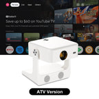 600ANSI Mini Home Projector with Bluetooth and 4K Support, D1ATV Version