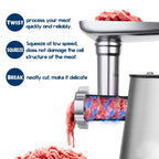 Powerful 500W Stainless Steel Electric Meat Grinder for Home Kitchen Use