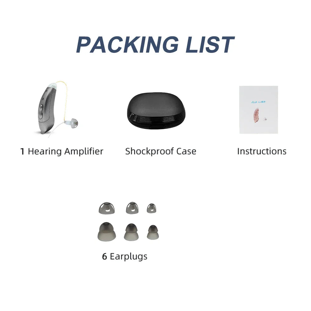 Invisible 10-Channel Hearing Aids – App-Controlled, SF101-Graphite-Pair