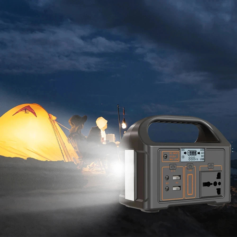 100W Portable Emergency Power Station with LED Light