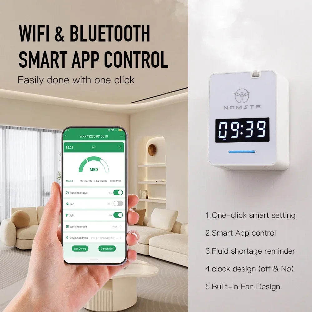 Smart WiFi Bluetooth Aroma Diffuser for Large Rooms Black