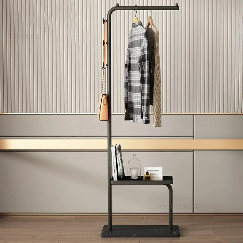 Adjustable Wrought Iron Coat Rack Freestanding Living Room & Bedroom Hanger