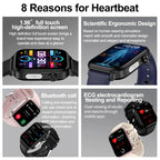 1.96” AMOLED Smartwatch with ECG and Blood Sugar Monitor