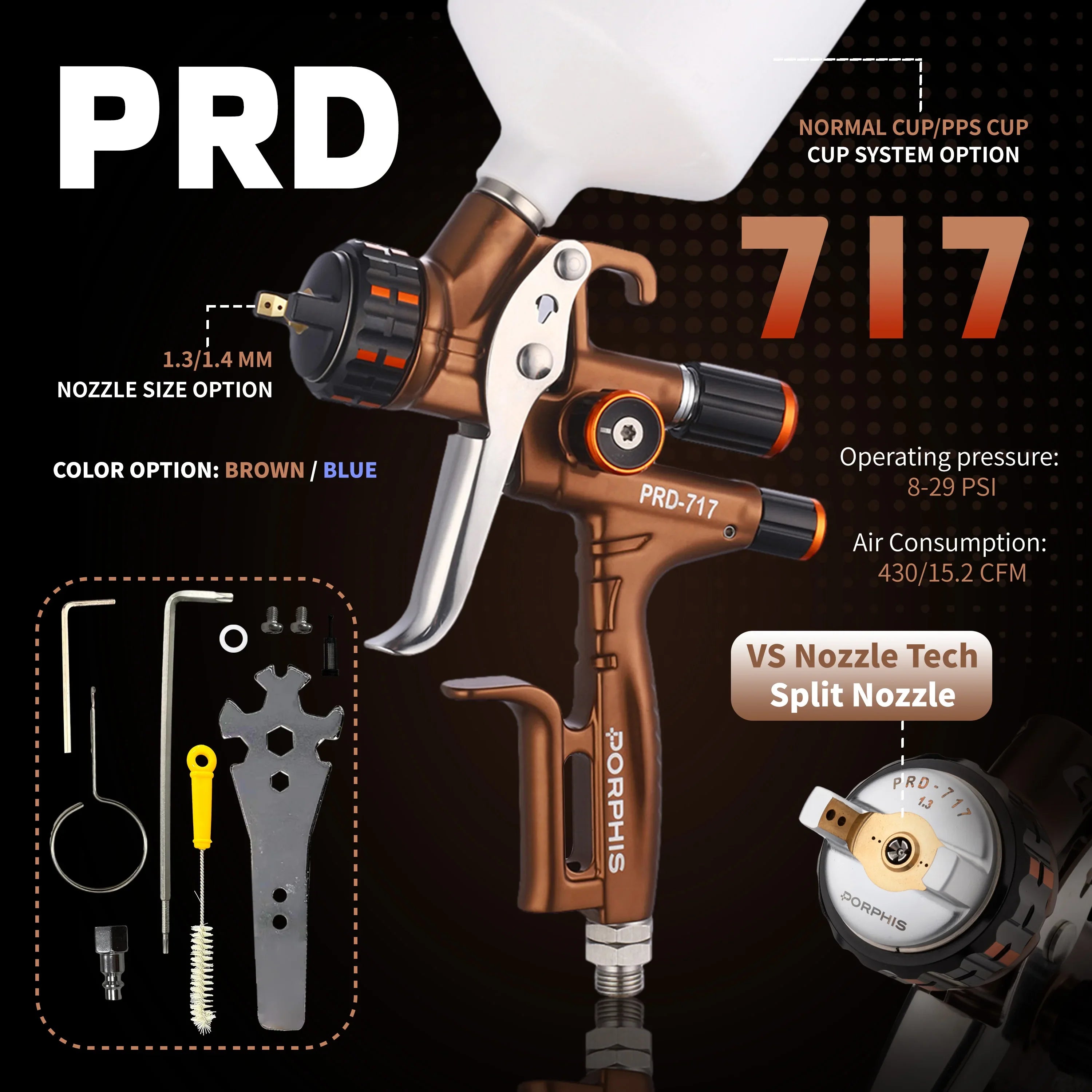 1.3mm HVLP Spray Gun for Water-Based Paints