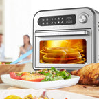 10L Compact Air Fryer Oven with Touch Controls & 7 Preset Functions – Silver