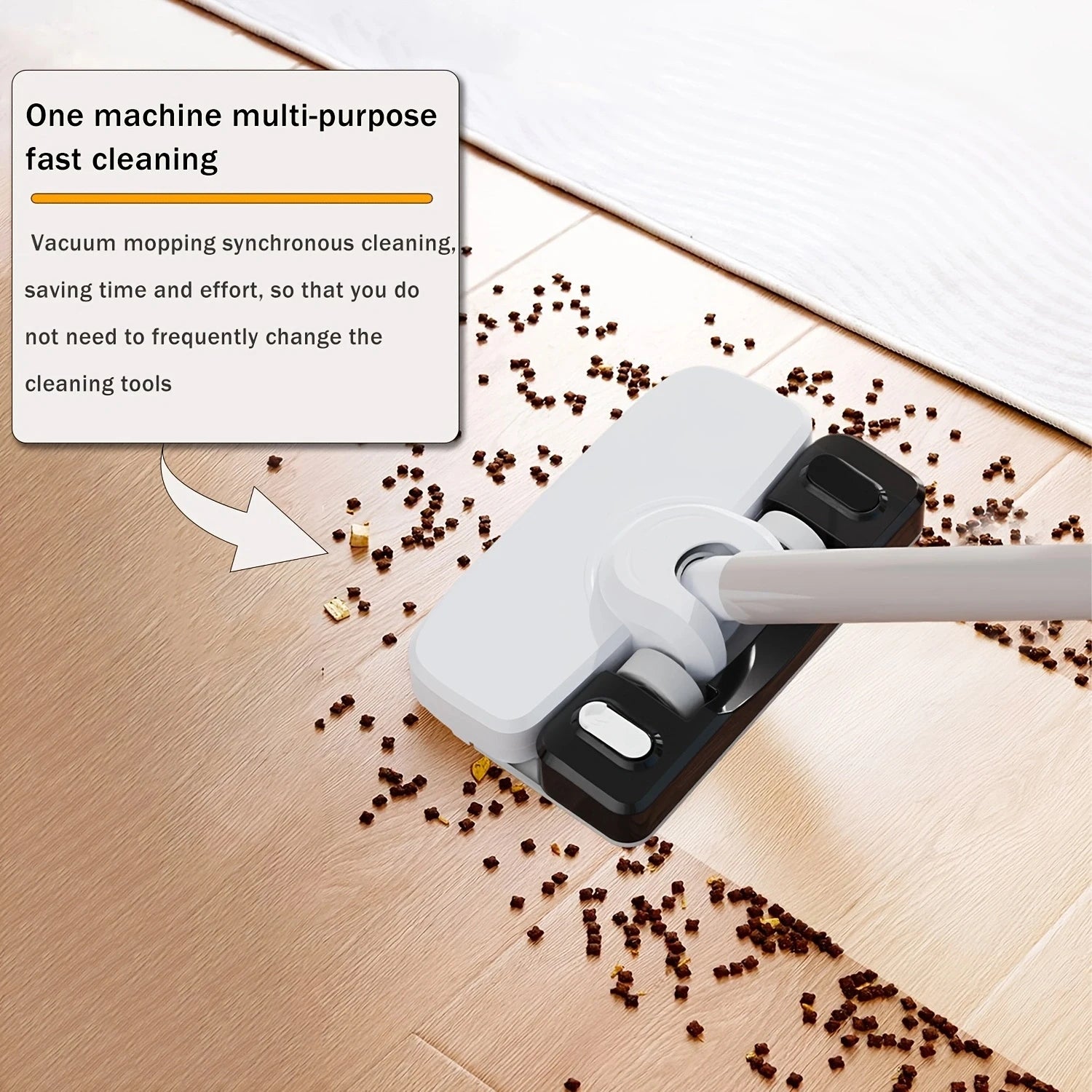 2-in-1 Cordless Vacuum Cleaner with Rotating Brush, HEPA Filtration, 30-Min Runtime
