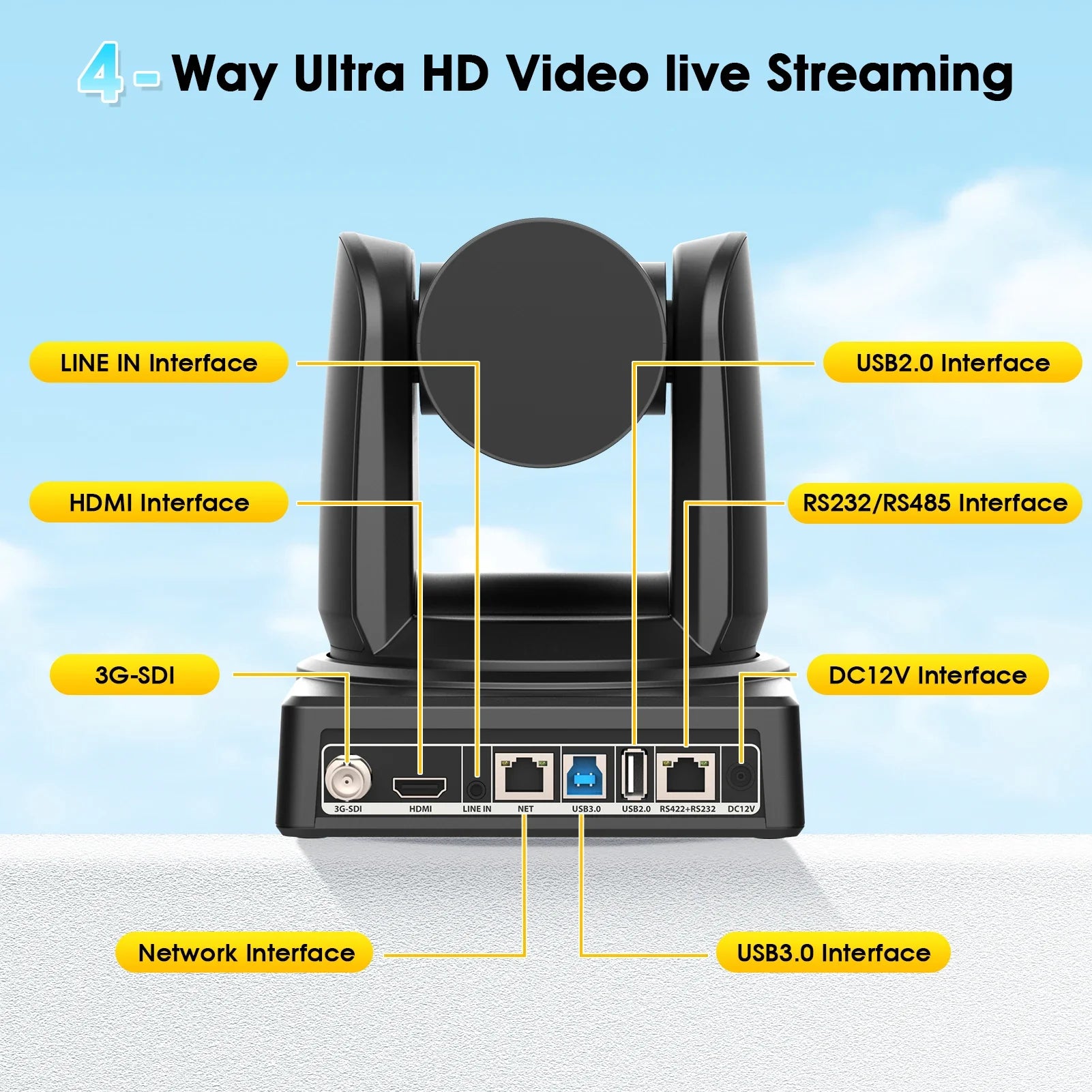1080p PTZ Camera with 10X Zoom and IP Streaming