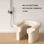 Portable Commode & Shower Chair Lightweight Water-Resistant Bath Stool for Seniors