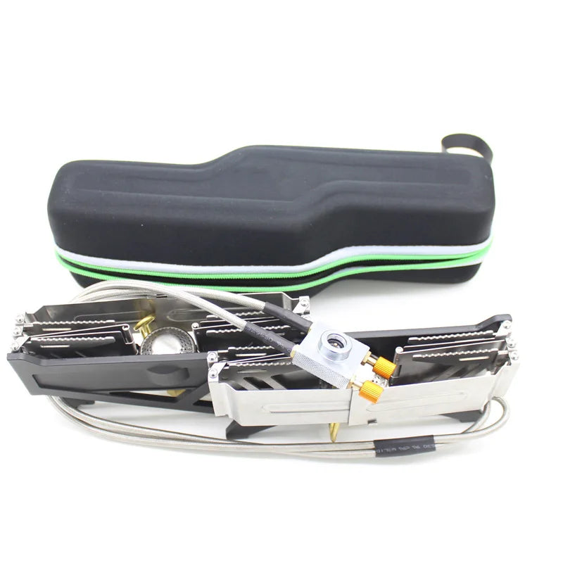 Lightweight Folding Double Burner Stove for Camping, Hiking and Outdoor Use
