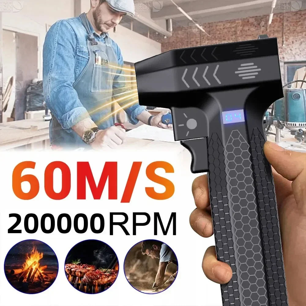 High-Speed USB Air Blower with Dual 5000mAh Battery & 40mm Brushless Motor