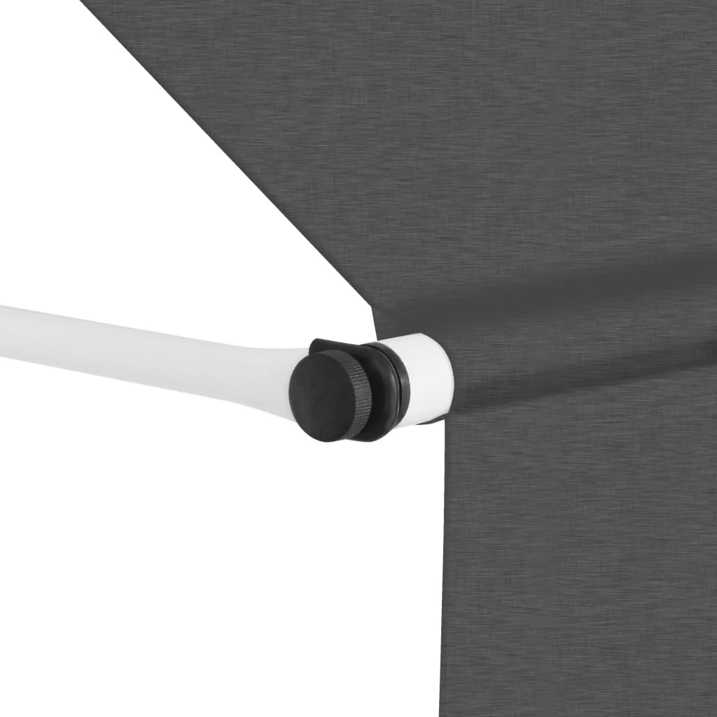 Outdoor 250cm Manual Awning – Retractable Shade with Adjustable Angle & Crank Handle