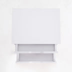 White Bedside Cabinet with 2 Drawers and Pine Legs – Compact Storage for Bedroom or Lounge