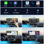 Universal 10.26" Car Touchscreen with CarPlay, Android Auto & Rear Camera Support