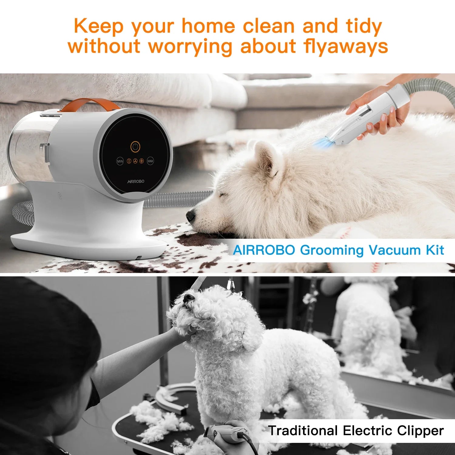 5-in-1 Pet Grooming Vacuum Kit with 12000Pa Suction