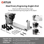 360° Rotary Roller Chuck Y-Axis for Laser Engraving Cylindrical Items