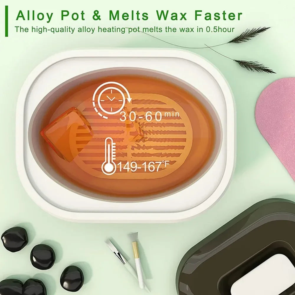 2L White Paraffin Wax Bath Electric Wax Warmer SPA Kit with Gloves & Accessorie