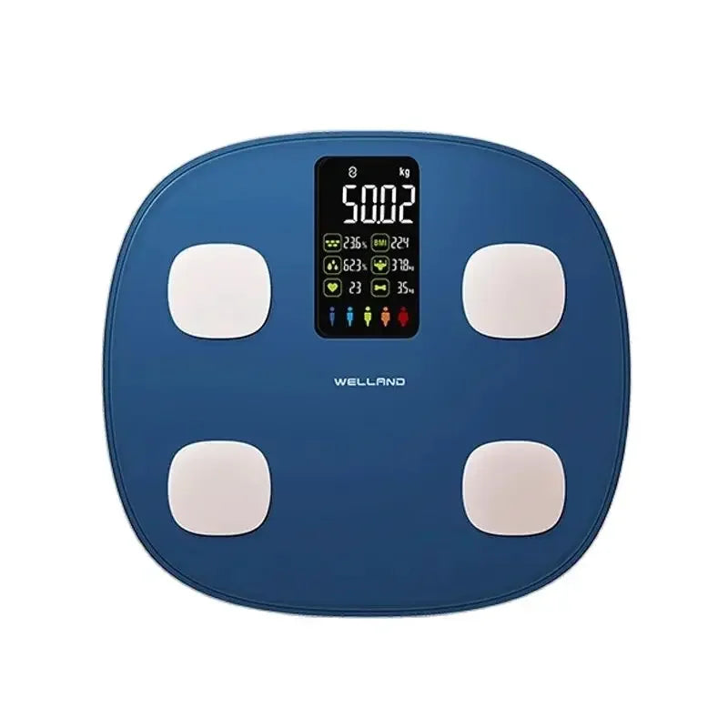 Smart Body Fat Scale, 16 Data Analyzer, Bluetooth, Oval, 180kg Capacity