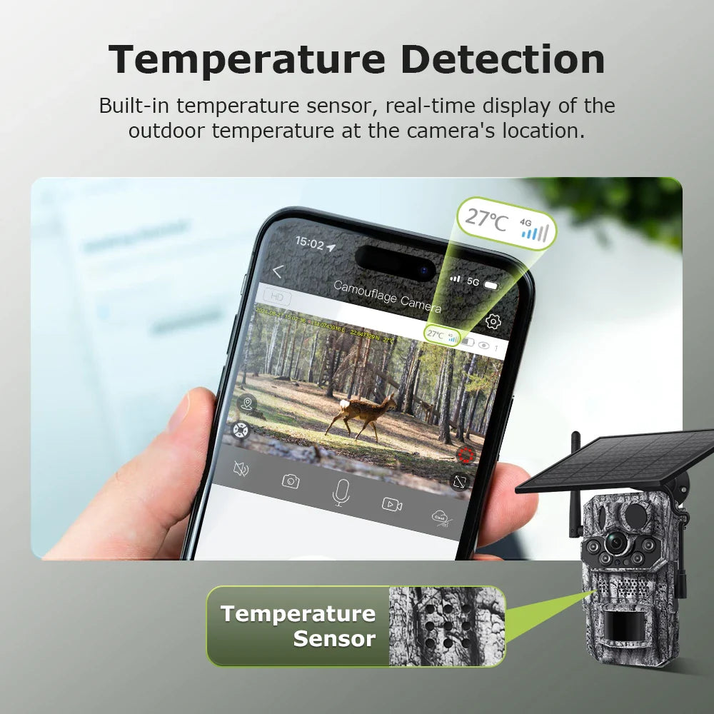 Outdoor 4G Solar Security Camera 0.2s Trigger