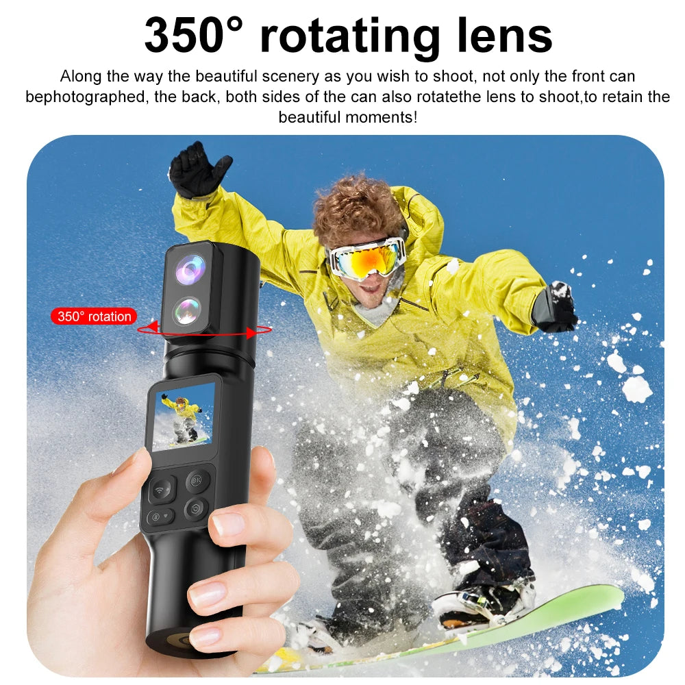 Waterproof 6K Sports Camera with Touchscreen, WiFi & Electronic Stabilization