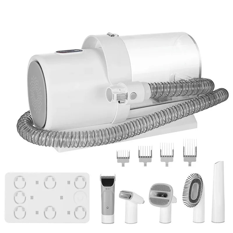 White Pet Grooming Vacuum for Dogs and Cats  5 in 1