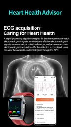 2.06" AMOLED Smartwatch with ECG, Heart Rate & BP Monitor