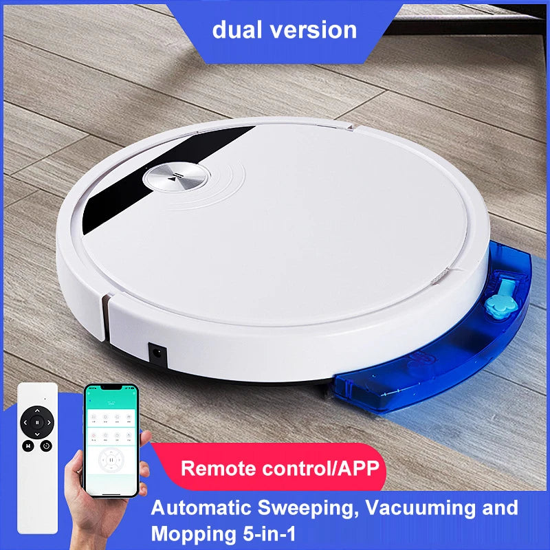 3-in-1 Robot Vacuum with App, Mop, and Remote