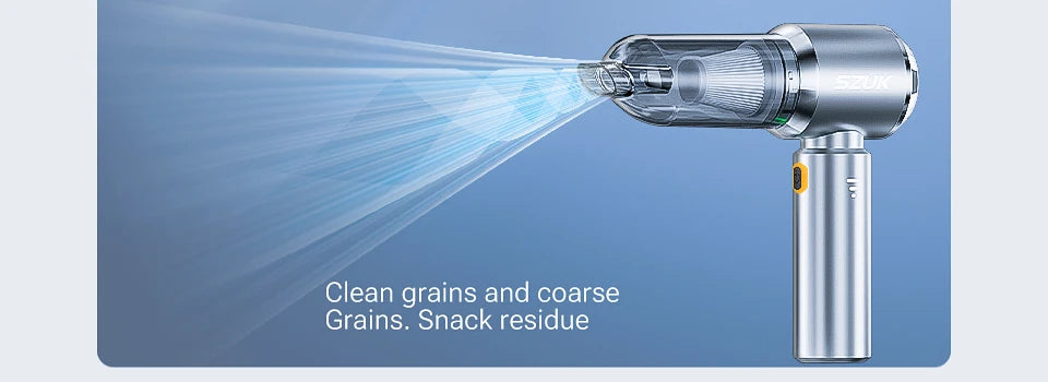 Rechargeable Handheld Vacuum Cleaner Max 180000PA Suction, Quiet, Compact for Home & Car