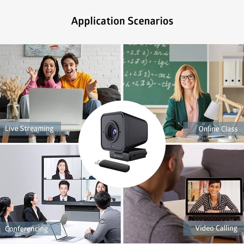 1080p Wireless Webcam with Microphone for PC and Streaming