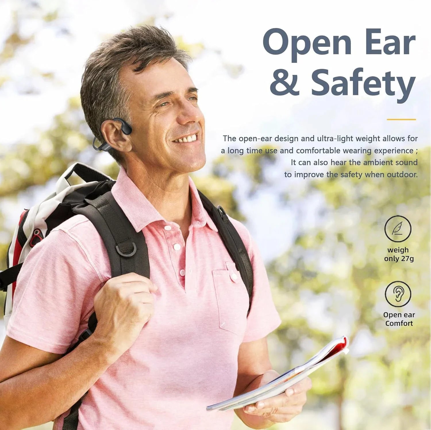 Bluetooth Hearing Aid with Voice Prompts & Music Playback