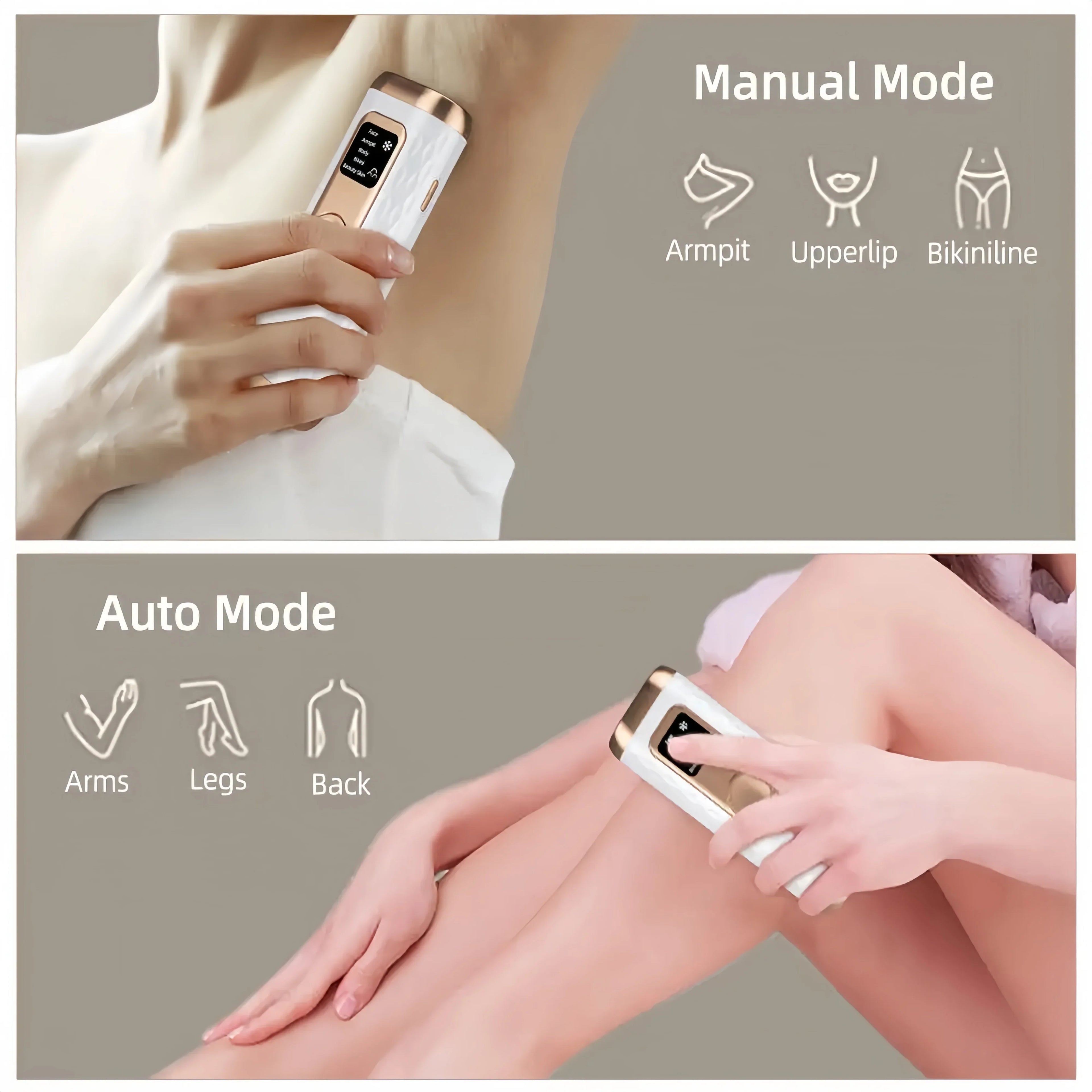 Portable IPL Laser Hair Removal Device – Painless, Cordless, 3-Speed White Au