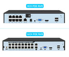 16CH 4K POE NVR Recorder with AI Face Detection & App Alerts