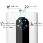 Ozone Generator Machine with Negative Ion Purifier & Adjustable Timer for Home & Office