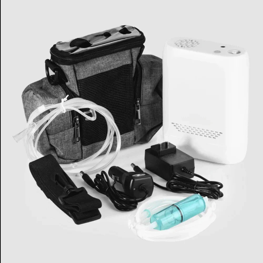 Portable Oxygen Concentrator with Rechargeable Battery 3L/min, Lightweight 0.6kg, Travel Backpack Included