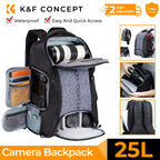32L DSLR Travel Camera Bag with Rain Cover & Laptop Slot