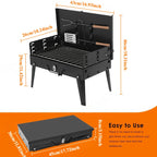 1 Set Portable Folding Charcoal BBQ Grill with Accessories