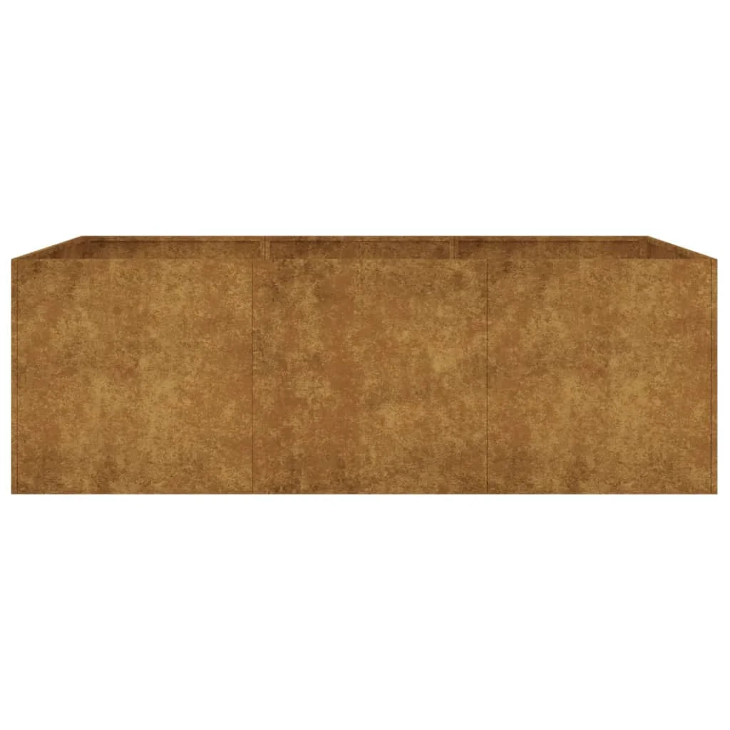 Corten Steel Outdoor Raised Garden Bed 120x80x40cm – Heavy Duty, Rust Look