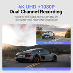 Ultra HD Dual Channel Dash Cam with Parking Mode