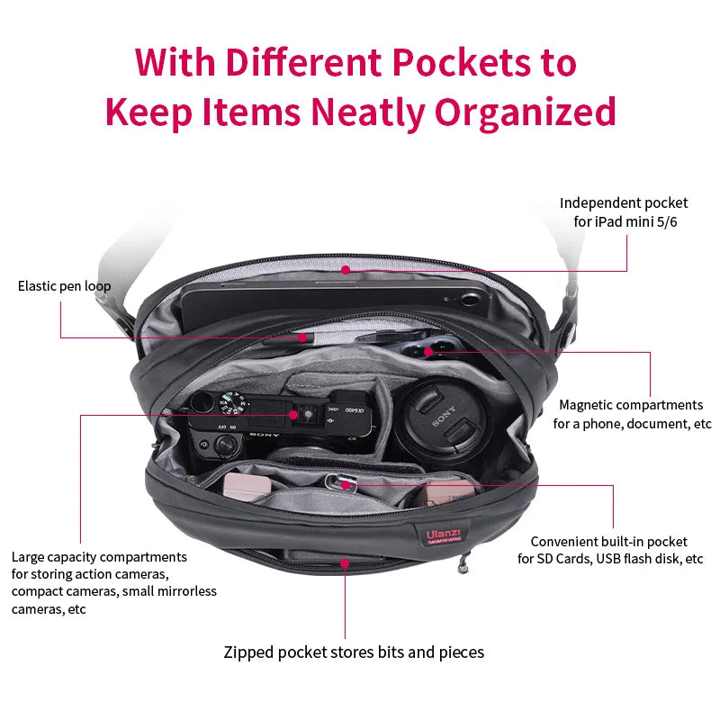 Compact Waterproof Sling Chest Bag – Traker Travel & Photography Day Pack