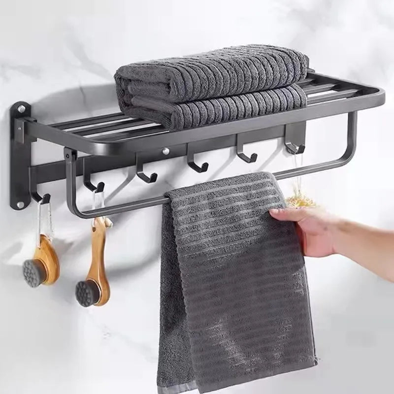 Bathroom Towel Storage Rack, Square Tube, Heavy Duty