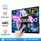 16" 2.5K 144Hz Touchscreen Monitor for Gaming and Work