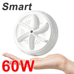 Mini Folding Washing Machine 6L Blue Light Auto-Clean, Spin Basket, Travel-Friendly Pink Design