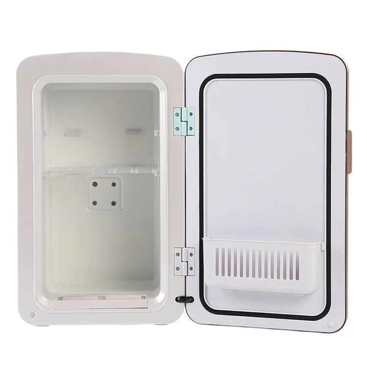 White 10L Thermoelectric Mini Refrigerator for Bedroom & Travel