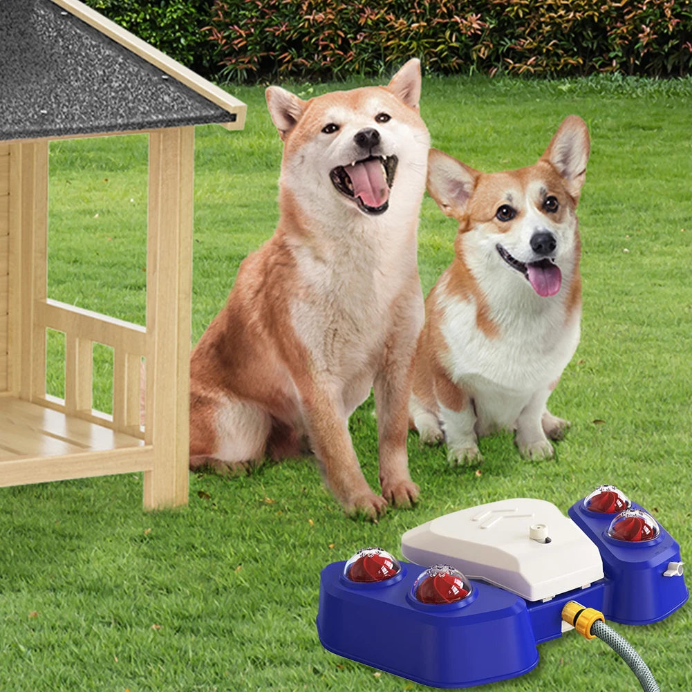 Dog Sprinkler Fountain, Step-On Pad, Adjustable Spray